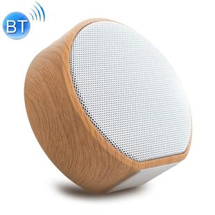 A60 Portable Wood Grain Wireless Bluetooth Speaker Mini Subwoofer Voice Box (White)