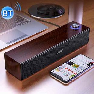 YINDIAO A36 Bluetooth 5.0 Smart Subwoofer Computer Speaker, Wood Texture Rotary Button Bluetooth Version