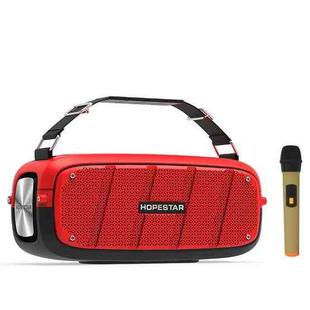 HOPESTAR A20 Pro TWS Portable Outdoor Waterproof Subwoofer Bluetooth Speaker with Microphone, Support Power Bank & Hands-free Call & U Disk & TF Card & 3.5mm AUX (Red)
