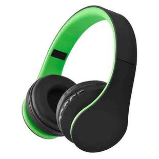 BTH-811 Folding Stereo Wireless  Bluetooth Headphone Headset with MP3 Player FM Radio, for Xiaomi, iPhone, iPad, iPod, Samsung, HTC, Sony, Huawei and Other Audio Devices(Green)