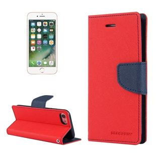 GOOSPERY FANCY DIARY for  iPhone 8 & 7  Cross Texture Horizontal Flip Leather Case with Card Slots & Wallet & Holder(Red)