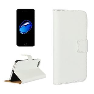 For  iPhone 8 & 7  Genuine Split Horizontal Flip Leather Case with Holder & Card Slots & Wallet(White)