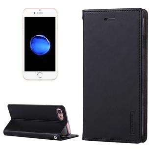 GOOSPERY BLUE MOON for  iPhone 8 & 7  Crazy Horse Texture Horizontal Flip Leather Case with Card Slots & Wallet & Holder(Black)