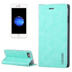 GOOSPERY BLUE MOON for  iPhone 8 & 7  Crazy Horse Texture Horizontal Flip Leather Case with Card Slots & Wallet & Holder(Mint Green)