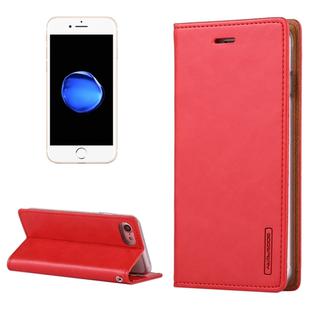 GOOSPERY BLUE MOON for  iPhone 8 & 7  Crazy Horse Texture Horizontal Flip Leather Case with Card Slots & Wallet & Holder(Red)
