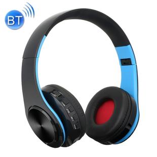 BTH-818 Headband Folding Stereo Wireless Bluetooth Headphone Headset, for iPhone, iPad, iPod, Samsung, HTC, Sony, Huawei, Xiaomi and other Audio Devices (Black+Blue)