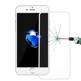 For iPhone 8 / 7 / 6 / 6s 0.26mm 9H Surface Hardness Explosion-proof Silk-screen Tempered Glass Full Screen Film with Colored Sides(White)