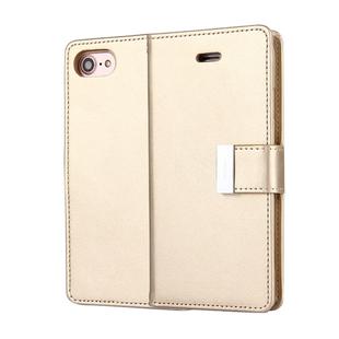 GOOSPERY RICH DIARY for  iPhone 8 & 7  PU + TPU Crazy Horse Texture Horizontal Flip Leather Case with Card Slots & Wallet(Gold)