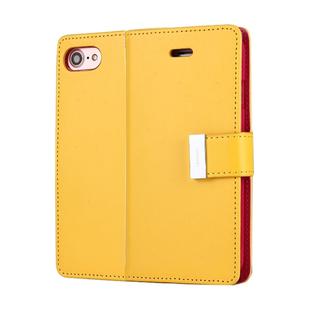GOOSPERY RICH DIARY for  iPhone 8 & 7  PU + TPU Crazy Horse Texture Horizontal Flip Leather Case with Card Slots & Wallet(Yellow)