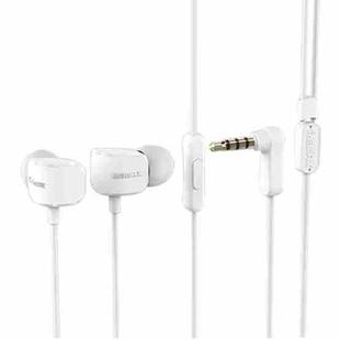 Remax RM-502 Elbow 3.5mm In-Ear Wired Heavy Bass Sports Earphones with Mic(White)