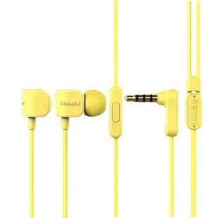 Remax RM-502 Elbow 3.5mm In-Ear Wired Heavy Bass Sports Earphones with Mic(Yellow)