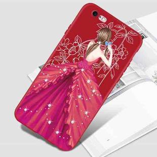 For  iPhone 8 & 7  Painted Embossment Full Coverage Protective Back Cover Case