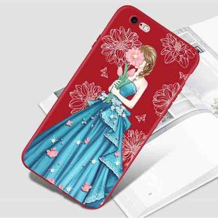 For  iPhone 8 & 7 Painted Embossment Full Coverage Protective Back Cover Case