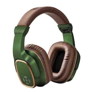OneDer S2 Head-mounted Wireless Bluetooth Version 5.0 Headset Headphones, with Mic, Handsfree, TF Card, USB Drive, AUX, FM Function (Green)