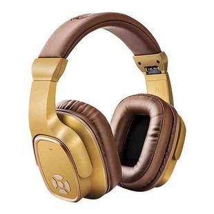 OneDer S2 Head-mounted Wireless Bluetooth Version 5.0 Headset Headphones, with Mic, Handsfree, TF Card, USB Drive, AUX, FM Function (Brown)
