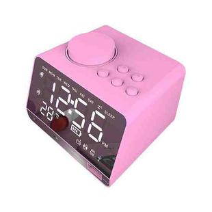 X11 Multifunctional Wireless Bluetooth Mirror Alarm Box Radio (Pink)