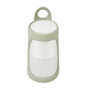 Portable Silica Gel Bluetooth Speaker Protective Case for BOSE Soundlink Revolve+ (Silver Grey)
