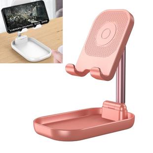 WS1 Portable Foldable Mobile Phone Tablet Desktop Holder Bracket,Ordinary Version(Pink)