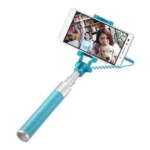Original Huawei 3.5mm Cable Wire Control Retractable Handheld Selfie Stick For Android 4.3 & iPhone 5 Above devices(Blue)
