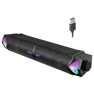 L1 Outdoor Portable RGB Light USB Bluetooth Wireless Speaker with Mic(Black)