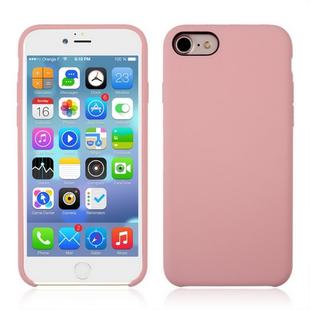 For iPhone SE 2020 & 8 & 7 Pure Color Liquid Silicone + PC Shockproof Defender Case(Light Pink)