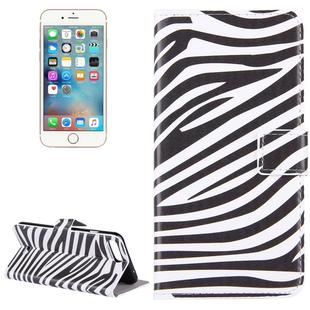 For iPhone 8 Plus & 7 Plus   Zebra Stripes Pattern Leather Case with Holder & Card Slots & Wallet