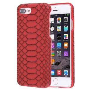 For iPhone 8 Plus & 7 Plus   Snakeskin Texture Paste Skin PC Protective Case(Red)