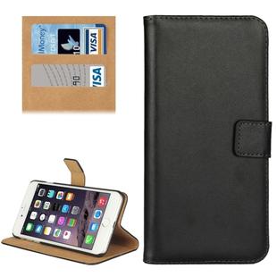 For iPhone 8 Plus & 7 Plus   Genuine Split Horizontal Flip Leather Case with Holder & Card Slots & Wallet(Black)