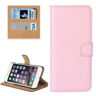 For iPhone 8 Plus & 7 Plus   Genuine Split Horizontal Flip Leather Case with Holder & Card Slots & Wallet(Pink)