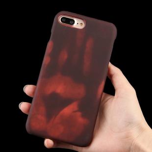 For iPhone 8 Plus & 7 Plus  Heat Sensitive Phone Case Silicone  Protective Case Back Cover(Orange)