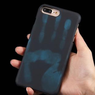 For iPhone 8 Plus & 7 Plus  Heat Sensitive Phone Case Silicone  Protective Case Back Cover(Black)