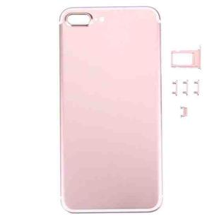 5 in 1 for iPhone 7 Plus (Back Cover + Card Tray + Volume Control Key + Power Button + Mute Switch Vibrator Key) Full Assembly Housing Cover(Rose Gold)