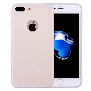 For iPhone 8 Plus & 7 Plus   Solid Color TPU Protective Case with Round Hole(White)