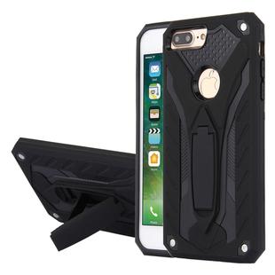 Tough Armor TPU + PC Combination Case with Holder, For iPhone 8 Plus & 7 Plus   Tough Armor TPU + PC Combination Case with Holder(Black)