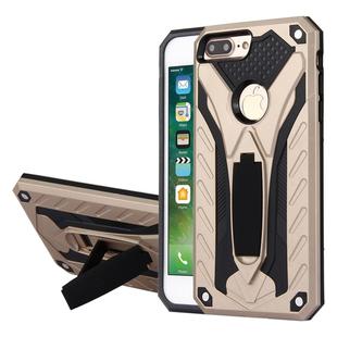 Tough Armor TPU + PC Combination Case with Holder, For iPhone 8 Plus & 7 Plus   Tough Armor TPU + PC Combination Case with Holder(Gold)
