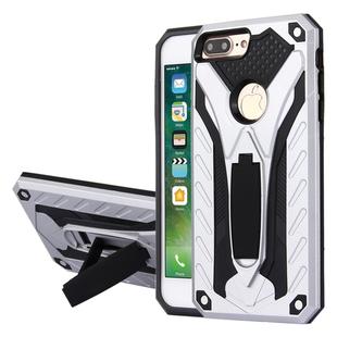 Tough Armor TPU + PC Combination Case with Holder, For iPhone 8 Plus & 7 Plus   Tough Armor TPU + PC Combination Case with Holder(Silver)