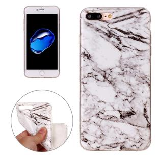 For iPhone 8 Plus & 7 Plus   White Marbling Pattern Soft TPU Protective Back Cover Case