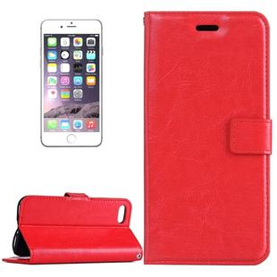 For iPhone 8 Plus & 7 Plus   Crazy Horse Texture Horizontal Flip Leather Case with Magnetic Buckle & Holder & Card Slots & Wallet & Photo Frame(Red)