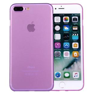 For iPhone 8 Plus & 7 Plus   Frosted Transparent Protective Back Cover Case(Purple)