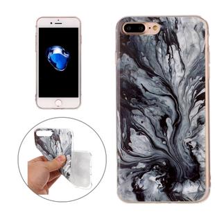 For iPhone 8 Plus & 7 Plus Ink Marble Pattern Soft TPU Protective Case