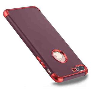 For iPhone 8 Plus & 7 Plus Electroplating TPU Protective Back Cover Case (Red)