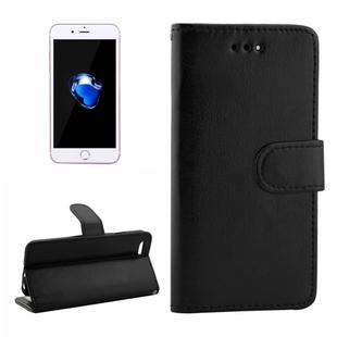 For iPhone 8 Plus & 7 Plus   Crazy Horse Texture Horizontal Flip Leather Case with Holder & Card Slots & Wallet & Photo Frame (Black)