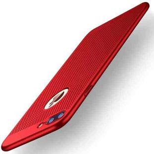 MOFi for for iPhone 7 Plus Honeycomb Texture Breathable PC Shockproof Protective Back Cover Case(Red)