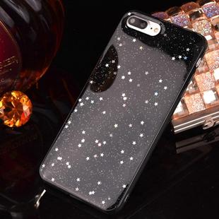 For iPhone 8 Plus & 7 Plus   Epoxy Dripping Black Starry Soft TPU Protective Case Back Cover