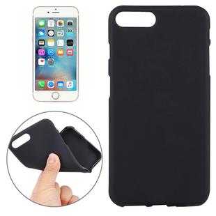 For iPhone 8 Plus & 7 Plus   Solid Color TPU Protective Back Cover Case(Black)