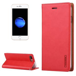 GOOSPERY BLUE MOON for iPhone 8 Plus & 7 Plus   Crazy Horse Texture Horizontal Flip Leather Case with Card Slots & Wallet & Holder(Red)