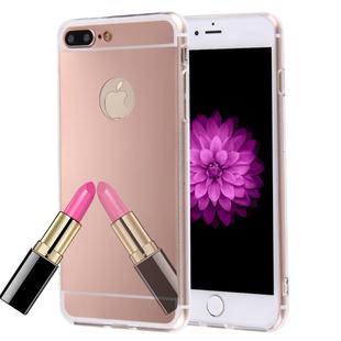 For iPhone 8 Plus & 7 Plus   Electroplating Mirror TPU Protective Cover Case(Rose Gold)