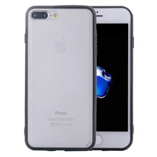 For iPhone 8 Plus & 7 Plus   TPU + PC Frosted Transparent Protective Case(Black)