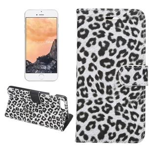 For iPhone 8 Plus & 7 Plus   Leopard Texture Horizontal Flip Leather Case with Holder & Card Slots & Wallet(White)