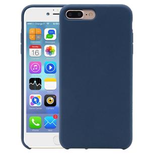 Pure Color Liquid Silicone Case for iPhone 8 Plus & 7 Plus(Dark Blue)